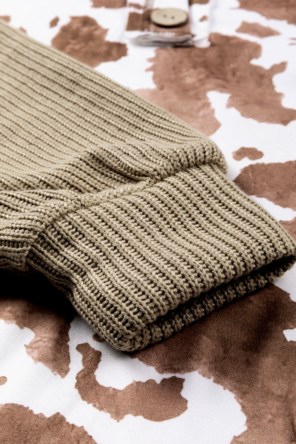 Printed Dropped Shoulder Long Sleeve Blouse Trandify deal