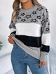 Star Contrast Round Neck Sweater Trandify Deal