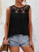 Lace Detail Round Neck Tank Trandify deal