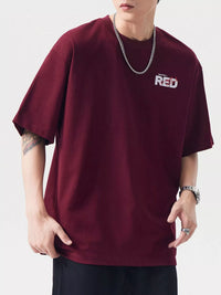 Mens oversized t-shirt in 100% cotton, plus size comfort fit model showing relaxed style