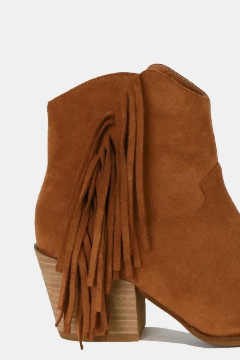 Beast Fashion Suede Fringe Point Toe Ankle Boots Trandify Deal
