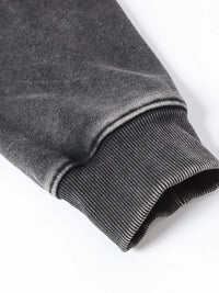 Men’s Distressed Zip-Up Hoodie – Soft Washed Cotton Streetwear Pullover