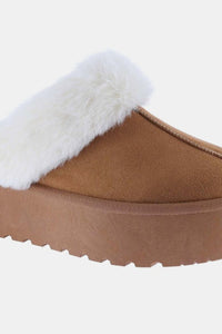 Weeboo Thick Bottom Fur Trim Snow Slippers Trandify Deal