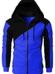 Men’s Color Block Zip Hoodie | Trendy Athletic Pullover for Casual Wear