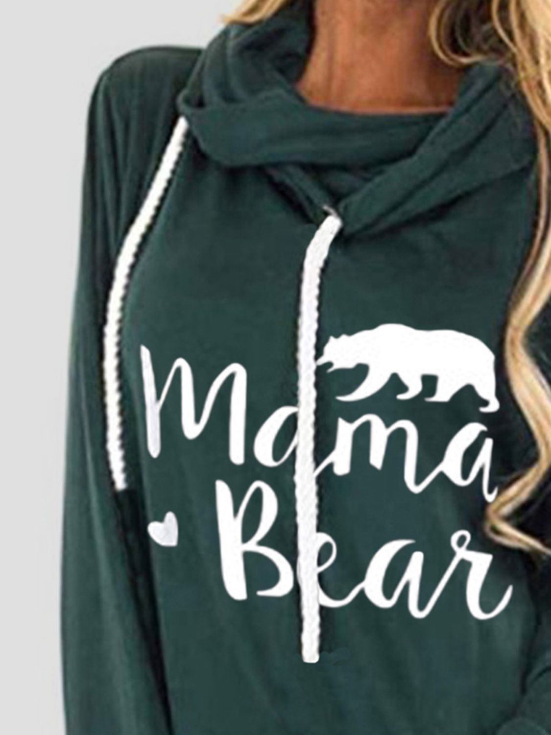 Drawstring Letter Graphic Long Sleeve Hoodie Trandify Deal