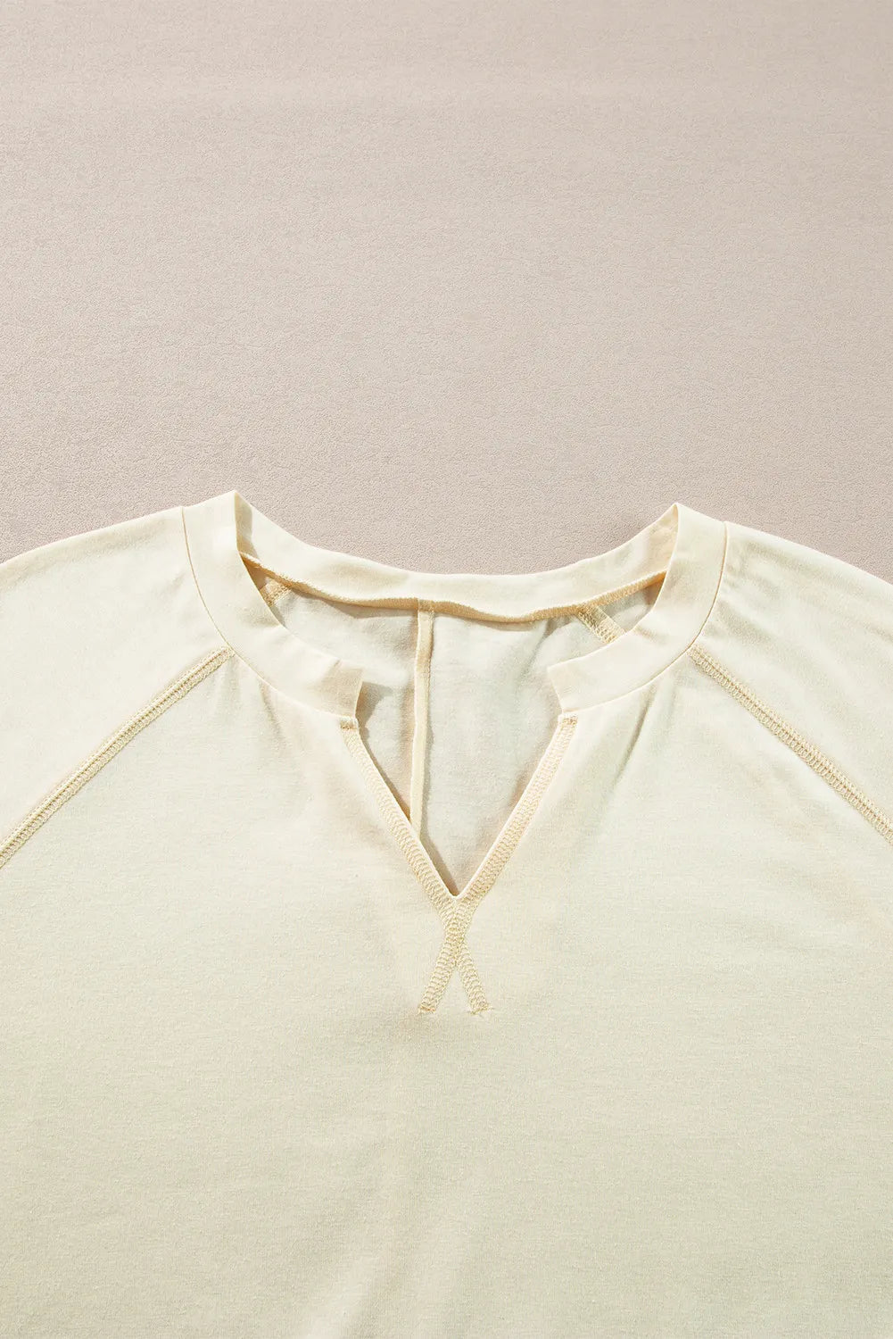 Slit Notched Long Sleeve Blouse Trandify Deal