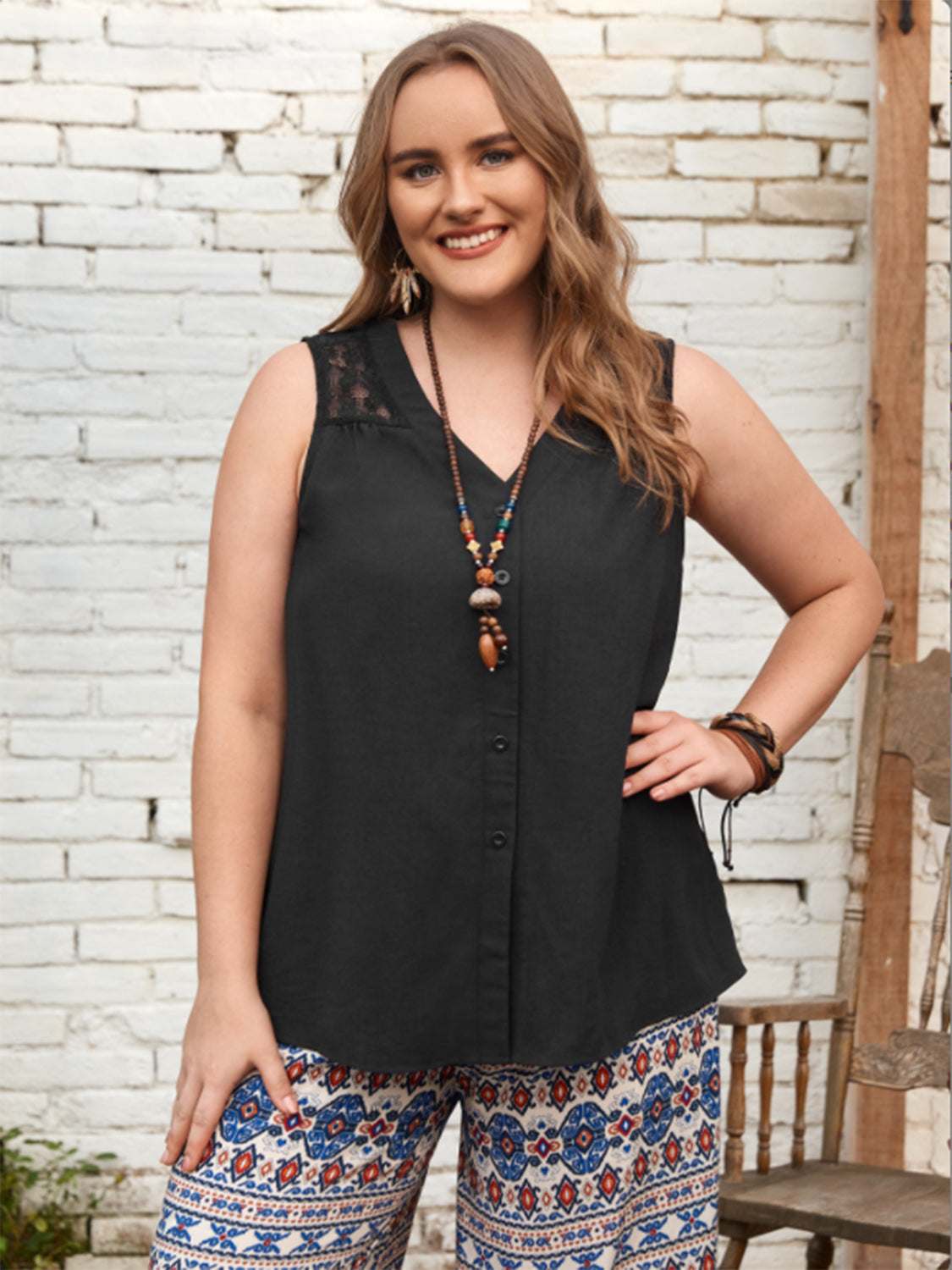 Plus Size V-Neck Tank Trandify deal