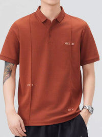Men's Plus Size Button Detail Short Sleeve Polo