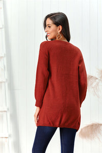 Open Front Long Sleeve Cardigan Trandify Deal