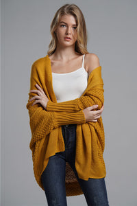 Open Front Batwing Sleeve Cardigan Trandify Deal