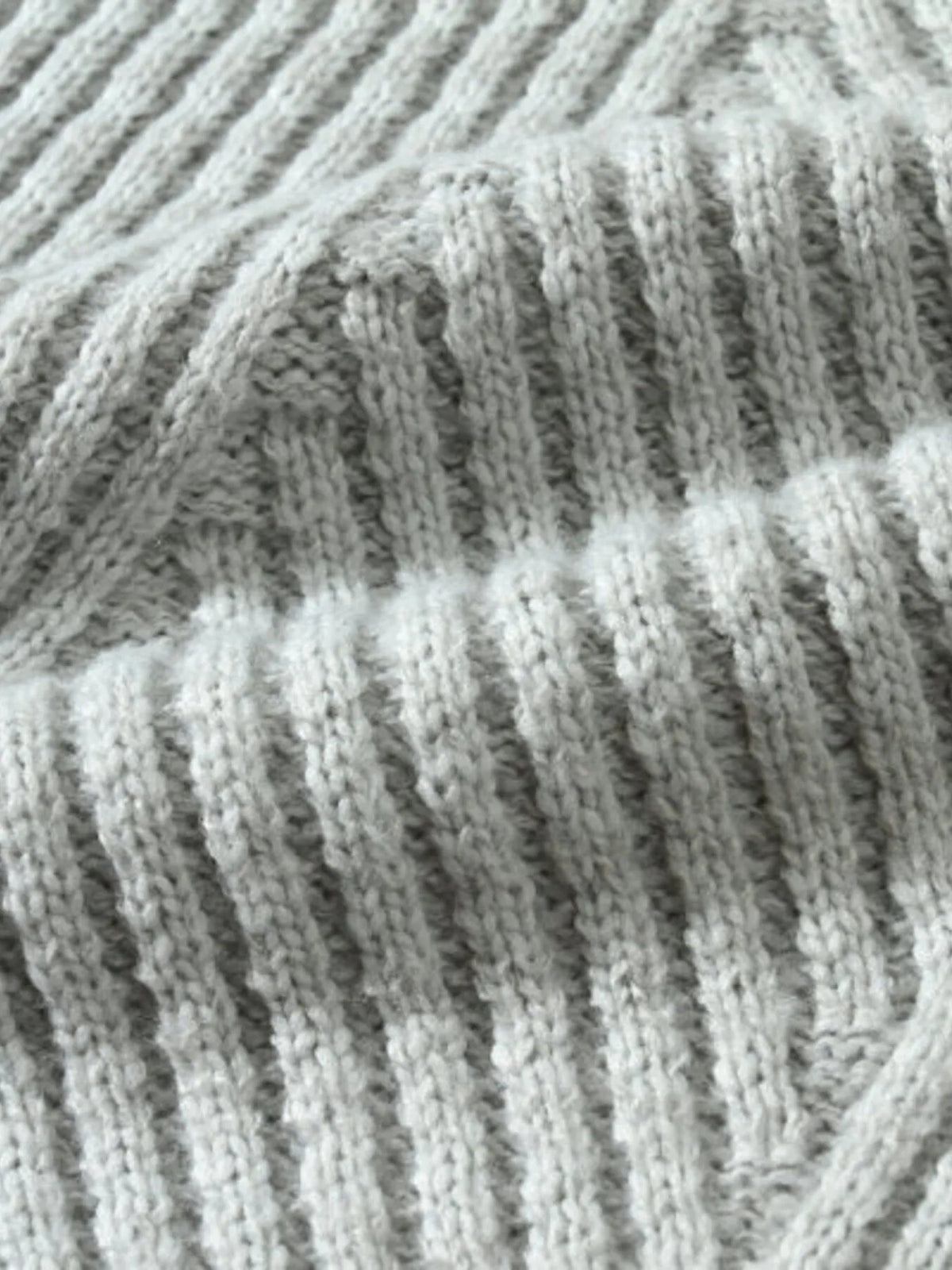 Men's Plus Size Ribbed Turtleneck Sweater – Warm Winter Fashion