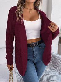 Chunky Knit Cardigan with Pockets - Open Front Women's Sweater