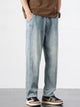 Men's Relaxed Fit Jeans in classic blue wash, comfort stretch fabric for all-day wear