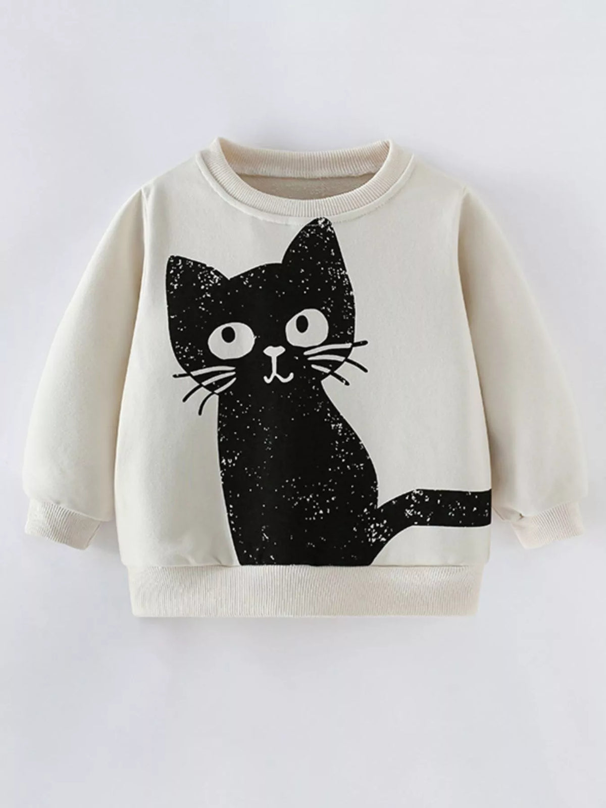 Kids Cat Sweatshirt - Cute Crewneck Pullover