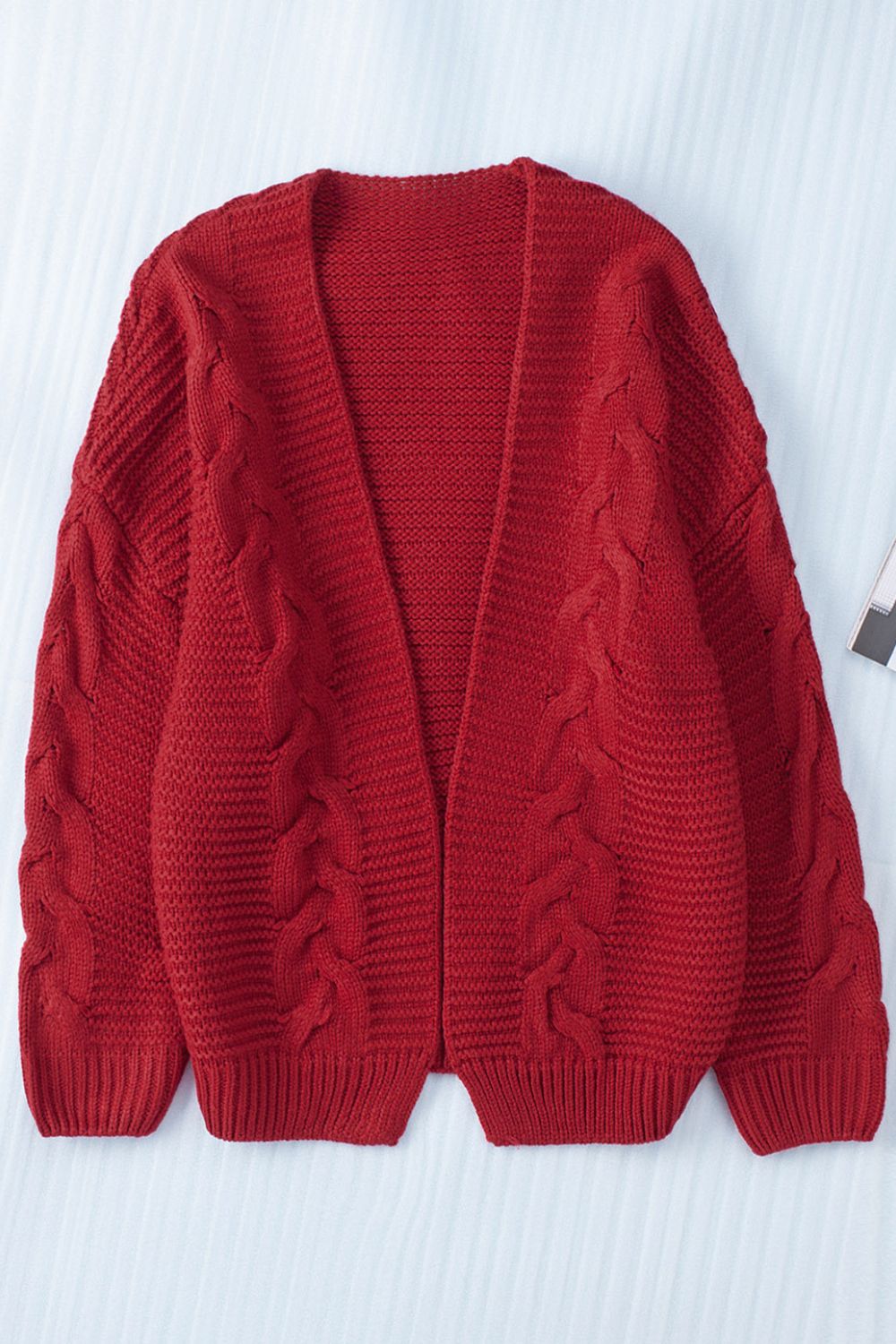 Cable-Knit Open Front Cardigan Trandify Deal
