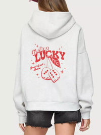 Women's Oversized Graphic Hoodie Drop Shoulder Sweatshirt