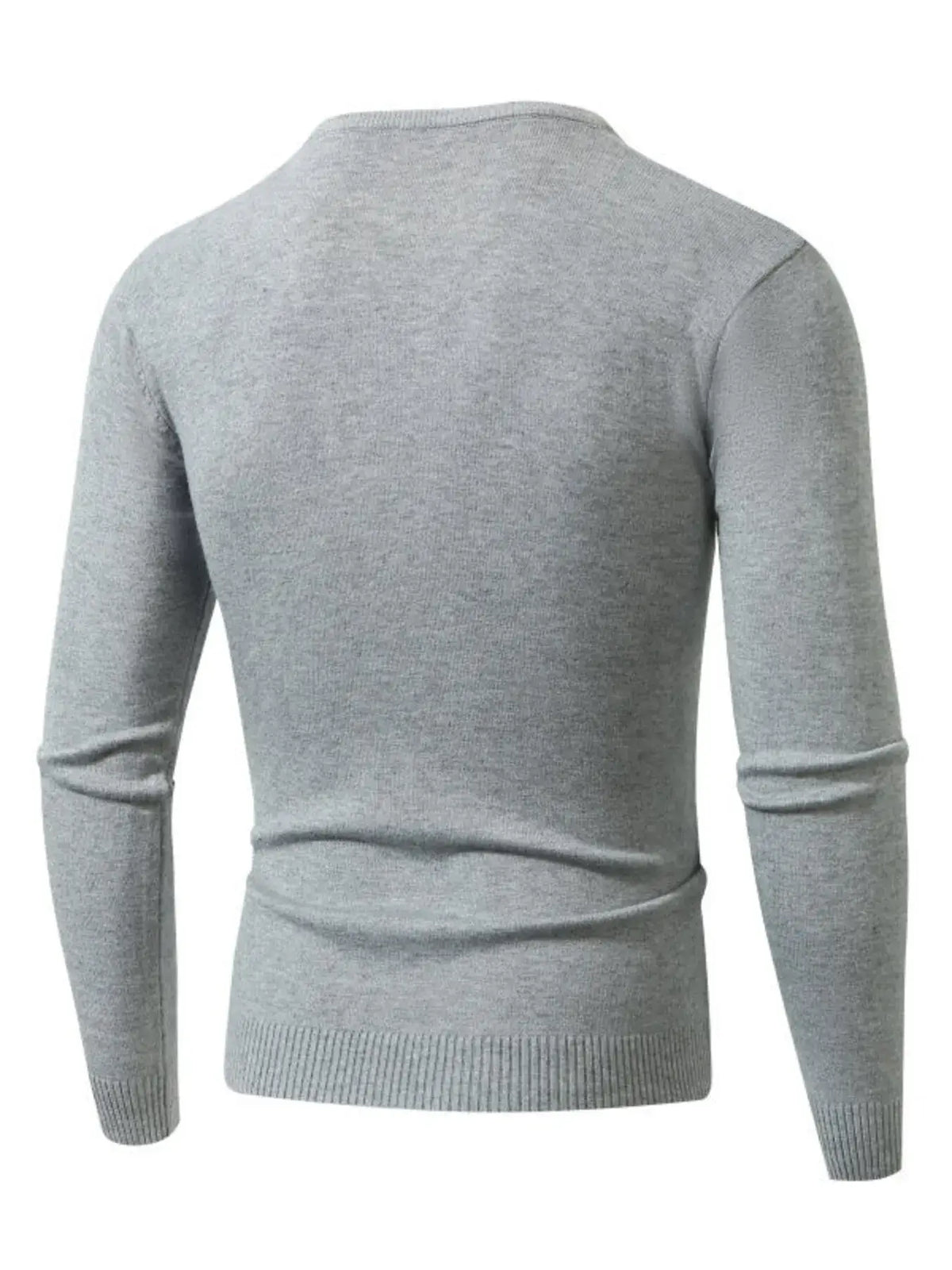 Plus size men's ribbed hem sweater – long sleeve cozy pullover for big & tall