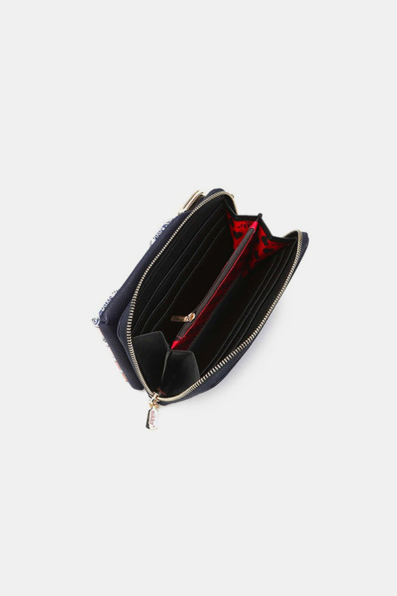 Nicole Lee USA Printed Crossbody Wallet Trandify Deal