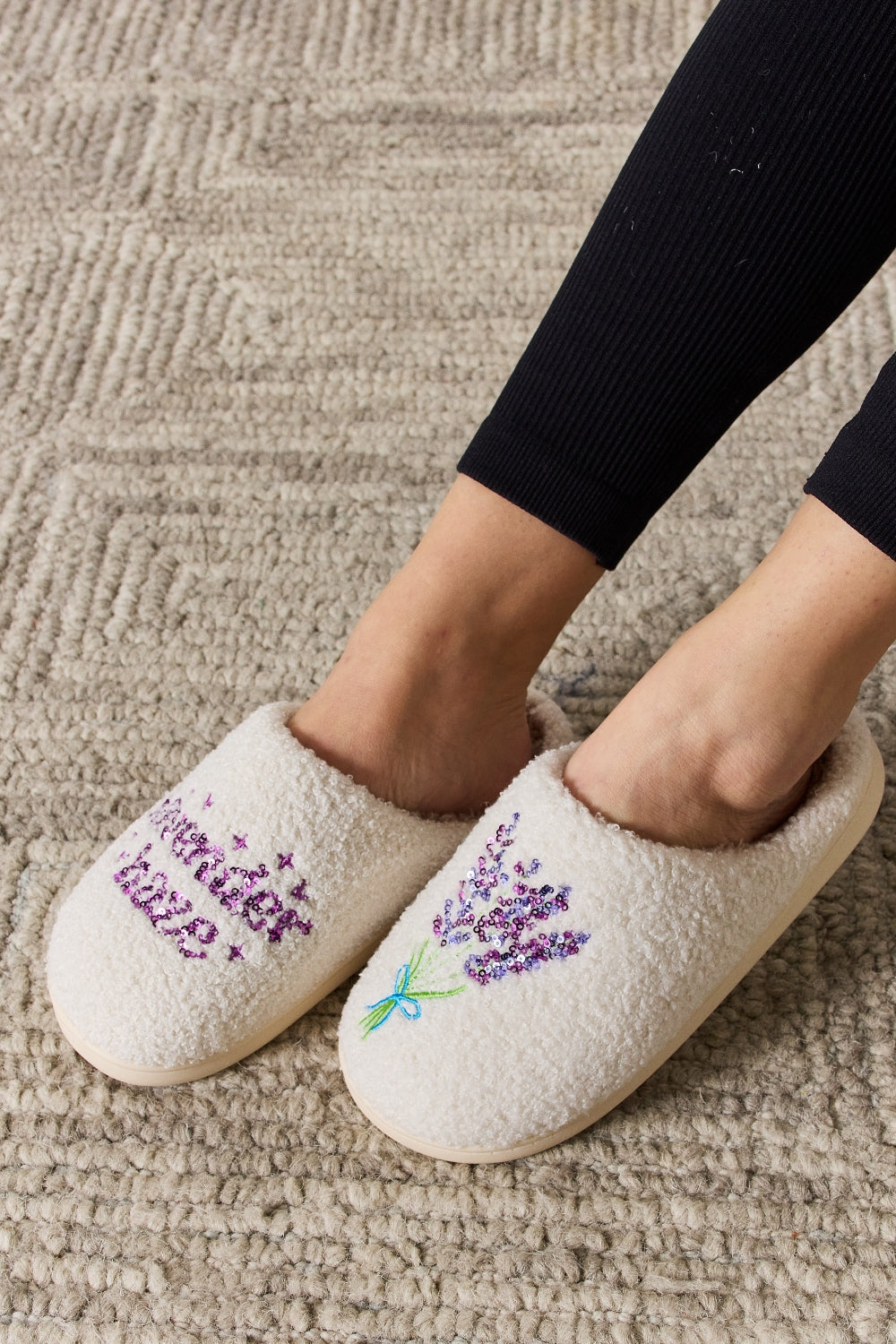 Melody Sequin Pattern Cozy Slippers Trandify Deal
