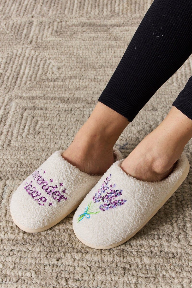 Melody Sequin Pattern Cozy Slippers Trandify Deal