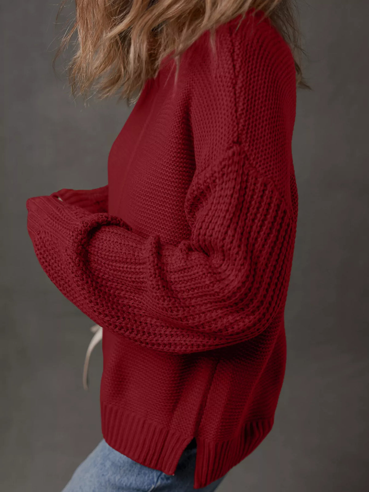Casual Comfort Sweater | Solid Color Drop Shoulder Top