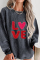 Valentine’s Day LOVE Round Neck Long Sleeve Sweatshirt - Trandify Deal