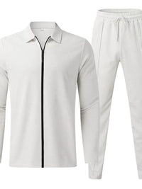 Plus size matching hoodie and pants set, breathable fabric for U.S. men