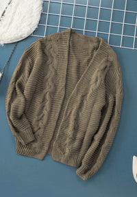 Cable-Knit Open Front Cardigan Trandify Deal