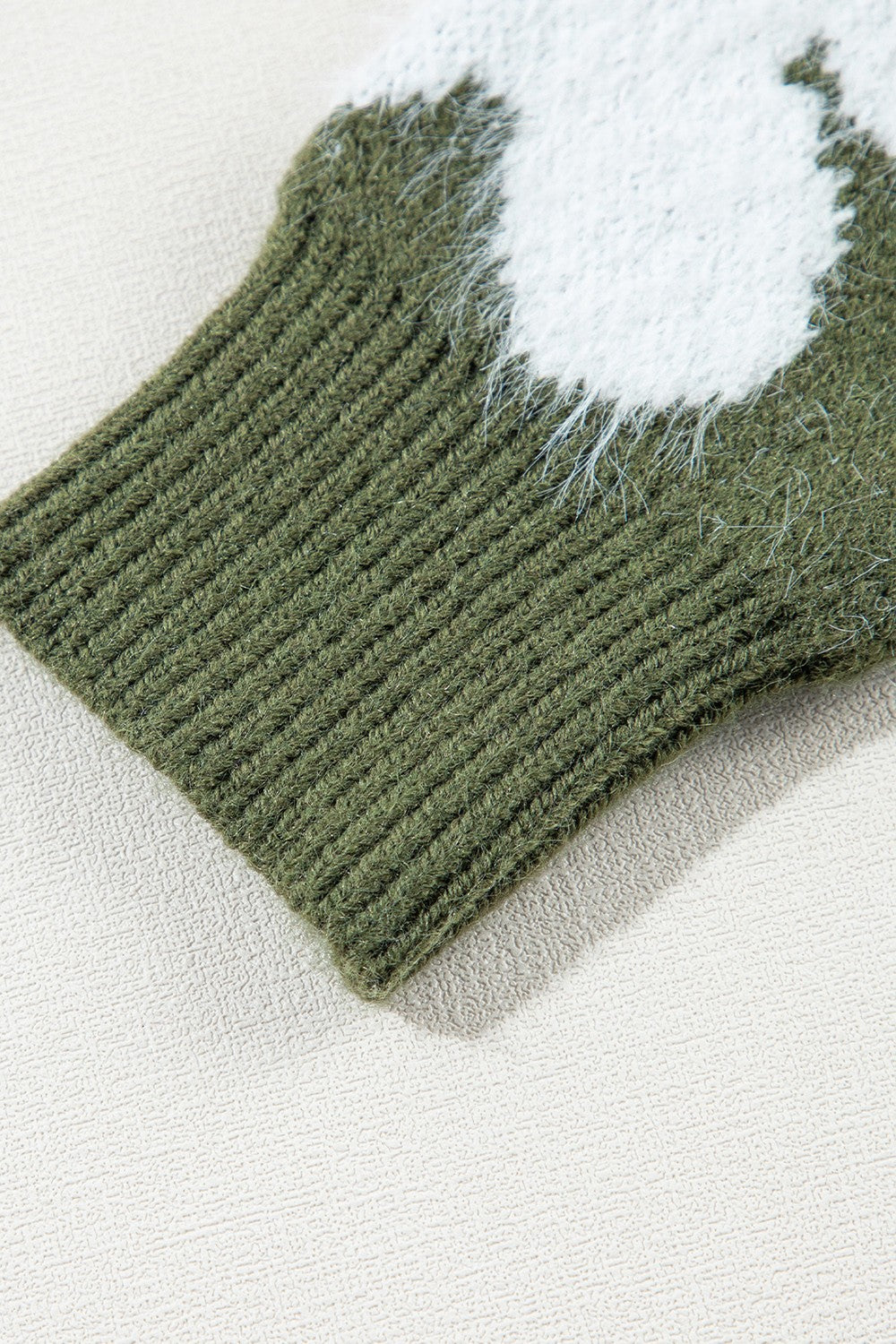 Flower Round Neck Long Sleeve Sweater Trandify Deal