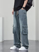 Men's Plus Size Cargo Jeans - Wide Leg & Pocketed