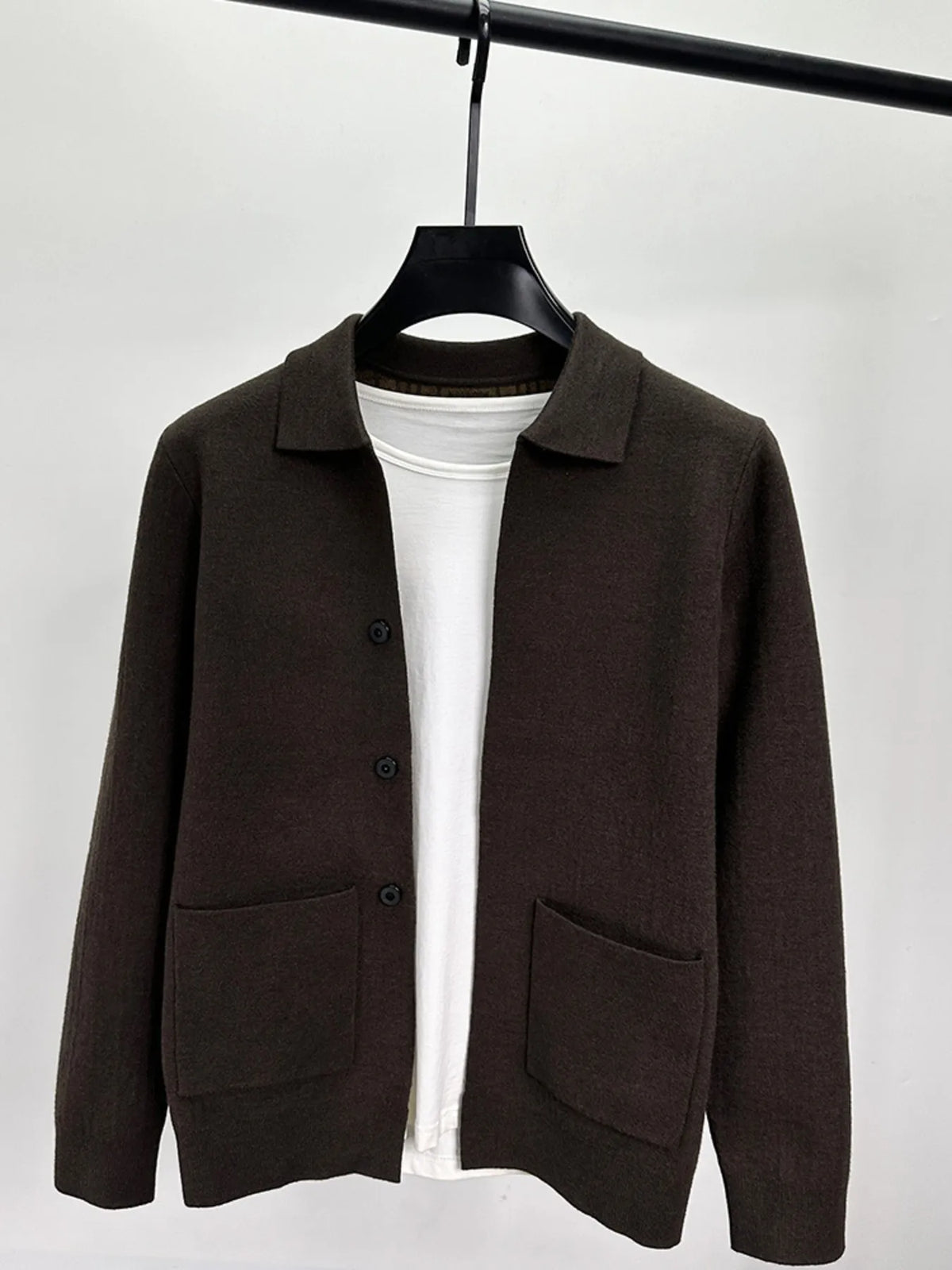 Men's Plus Size Button-Up Cardigan Sweater with Pockets – Big & Tall Casual Knitwear