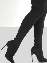Point Toe Over Knee Stiletto Boots Trandify Deal
