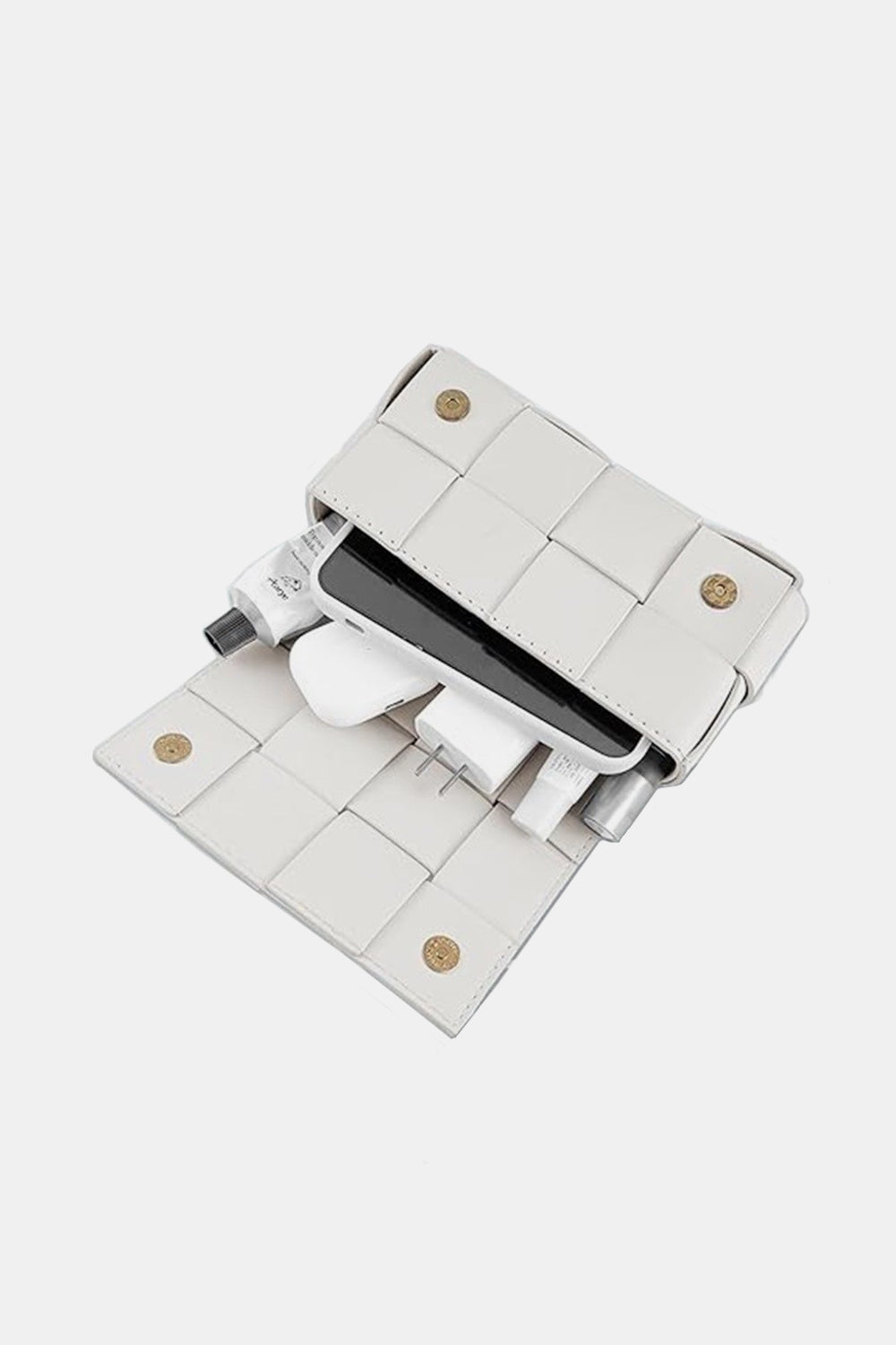 Zenana Vegan Leather Woven Crossbody Bag Trandify deal