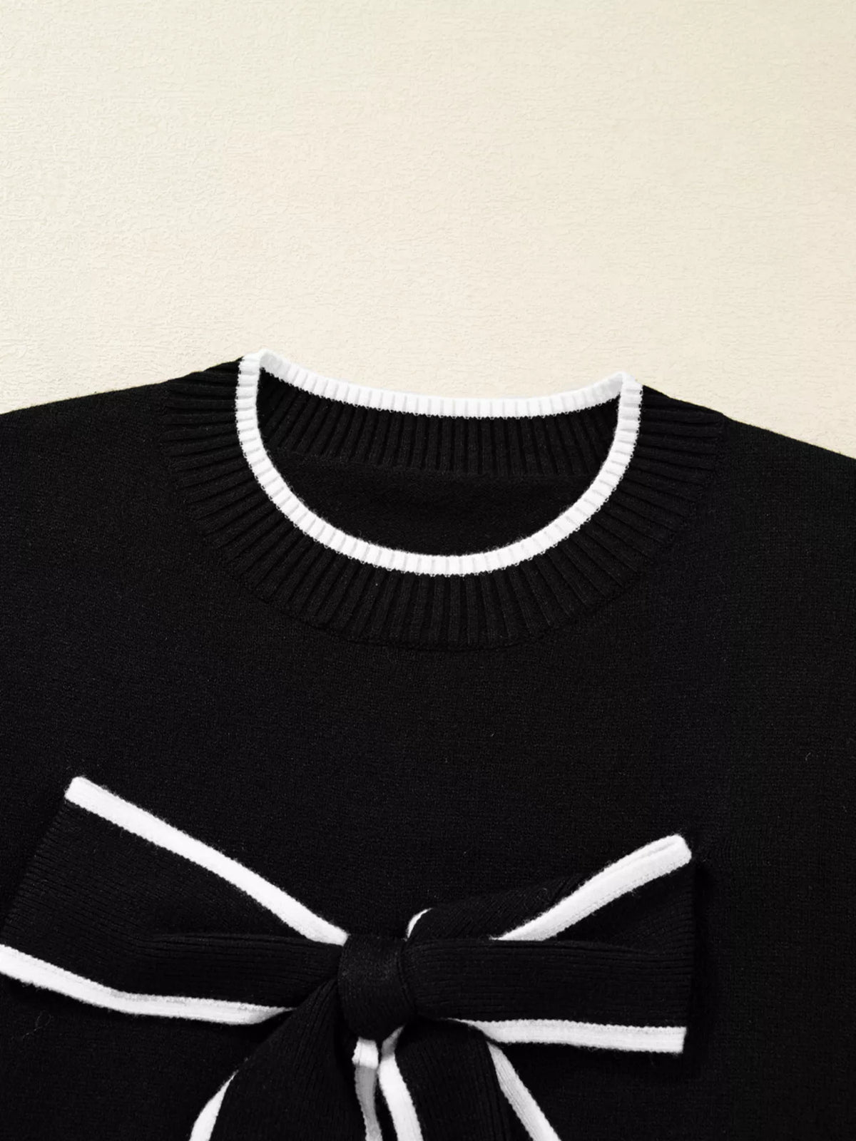 Holiday Bow Sweater | Women's Cropped Christmas Top