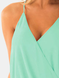 Full Size Surplice Spaghetti Strap Top Trandify deal
