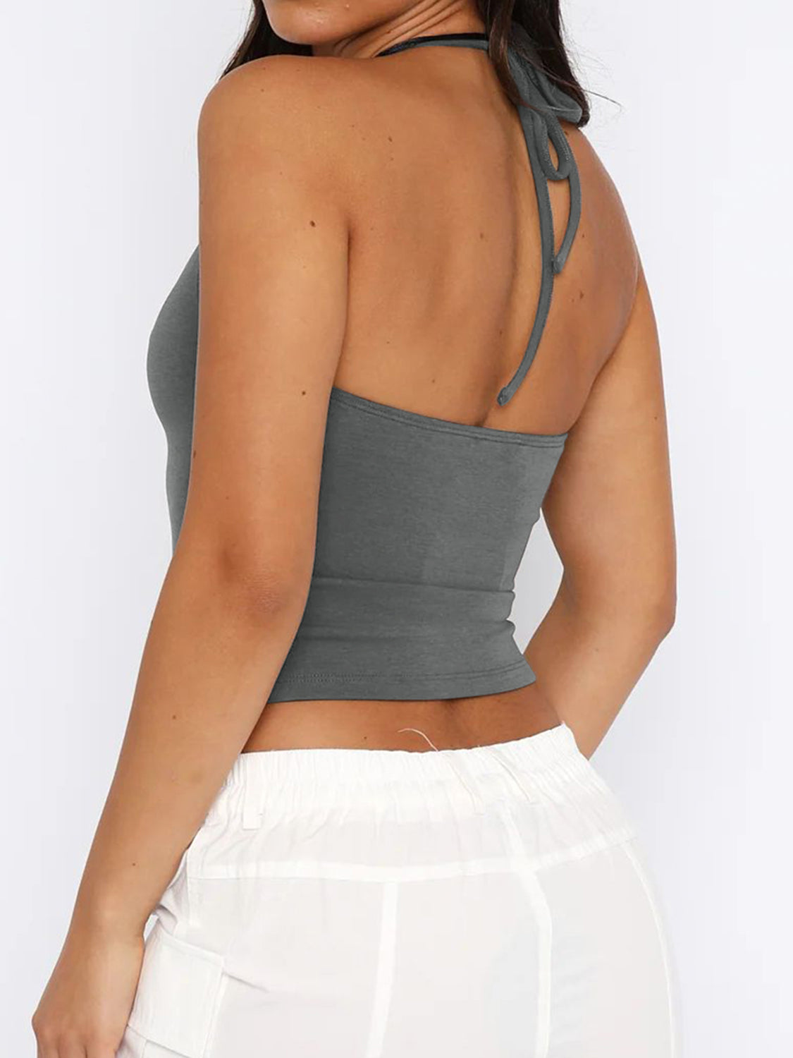 Lace Detail Halter Neck Cami Trandify deal