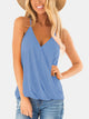 Full Size Surplice Spaghetti Strap Top Trandify deal