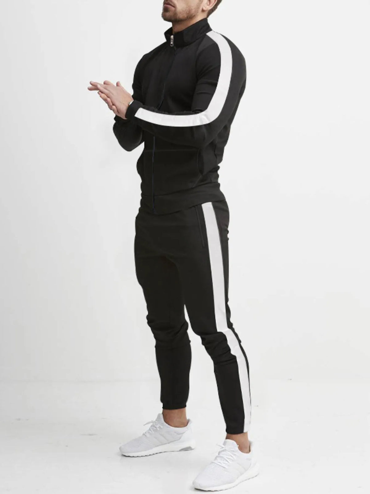 Plus Size Men’s Gym Outfit – Breathable Tracksuit for Running & Lounge Wear