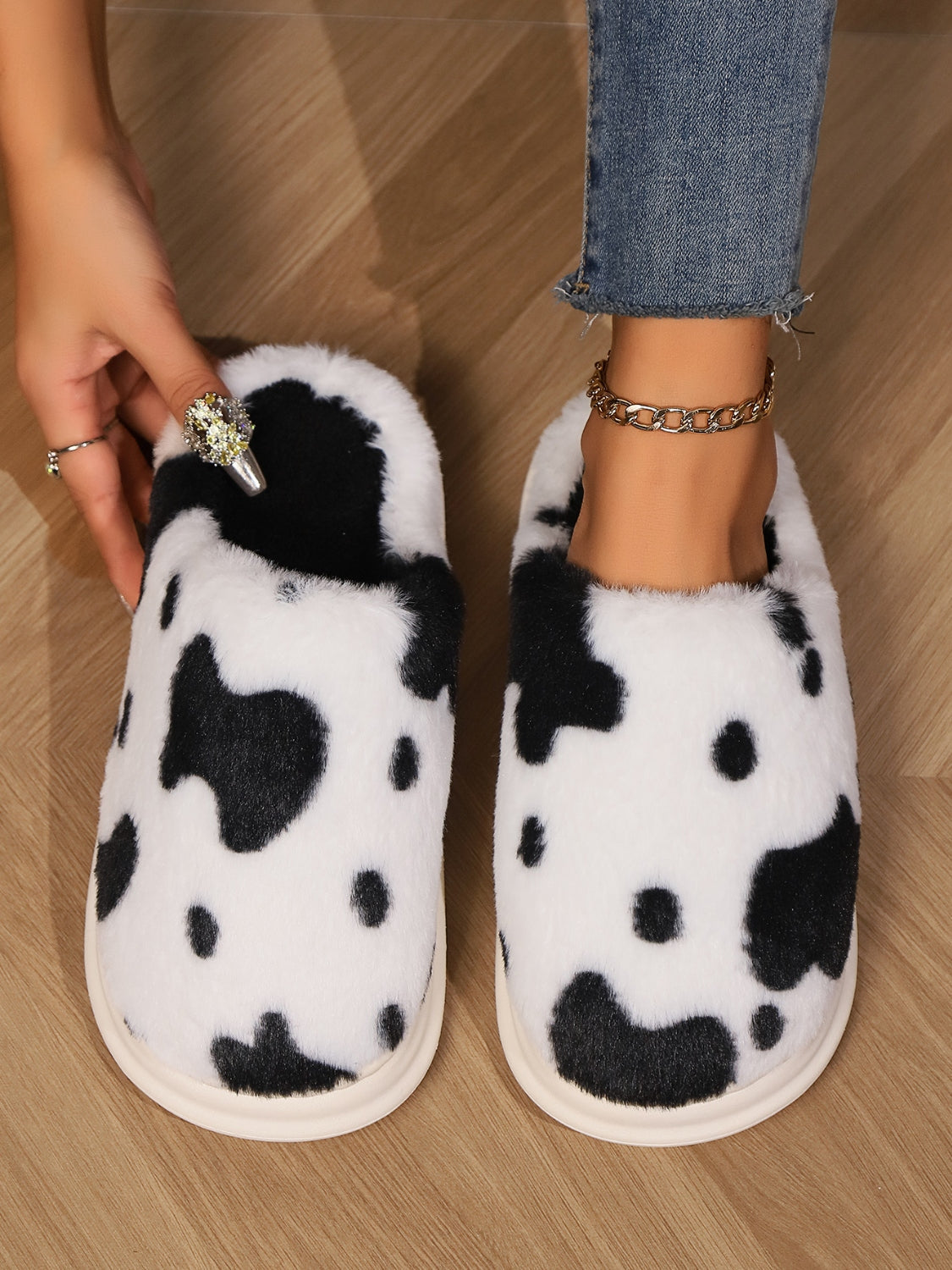 Animal Print Faux Fur Slippers Trandify Deal