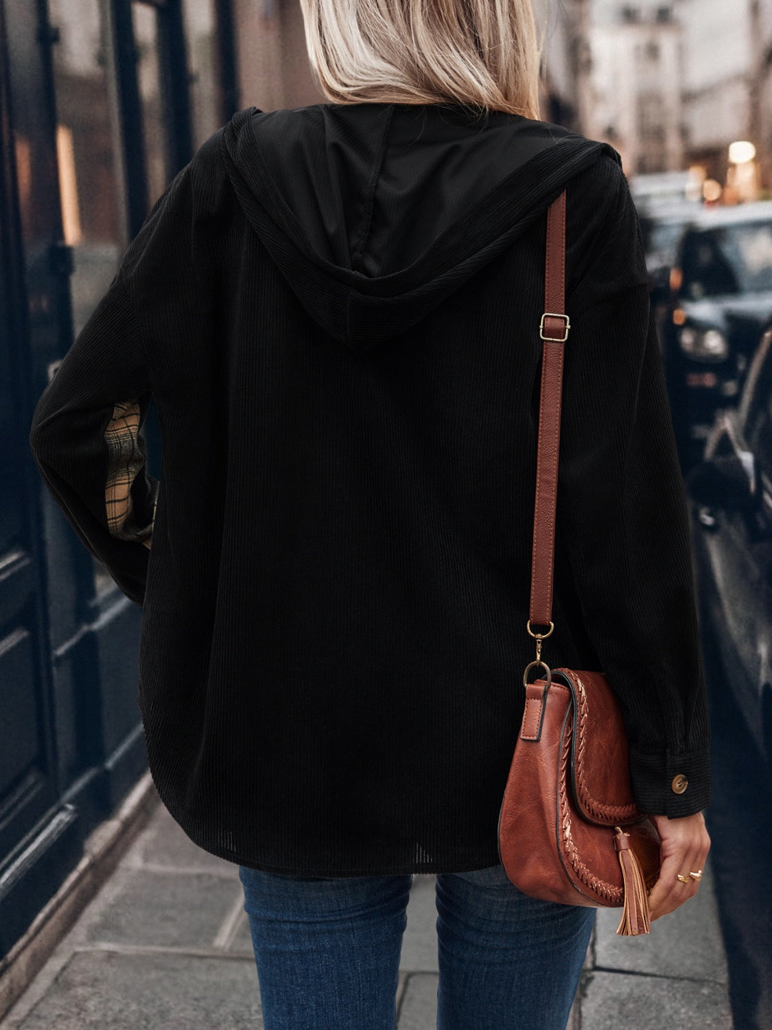 Pocketed Plaid Button Down Hooded Shacket Trandify Deal