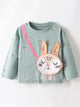 Kids Bunny T-Shirt | Cute Applique Long Sleeve Tee