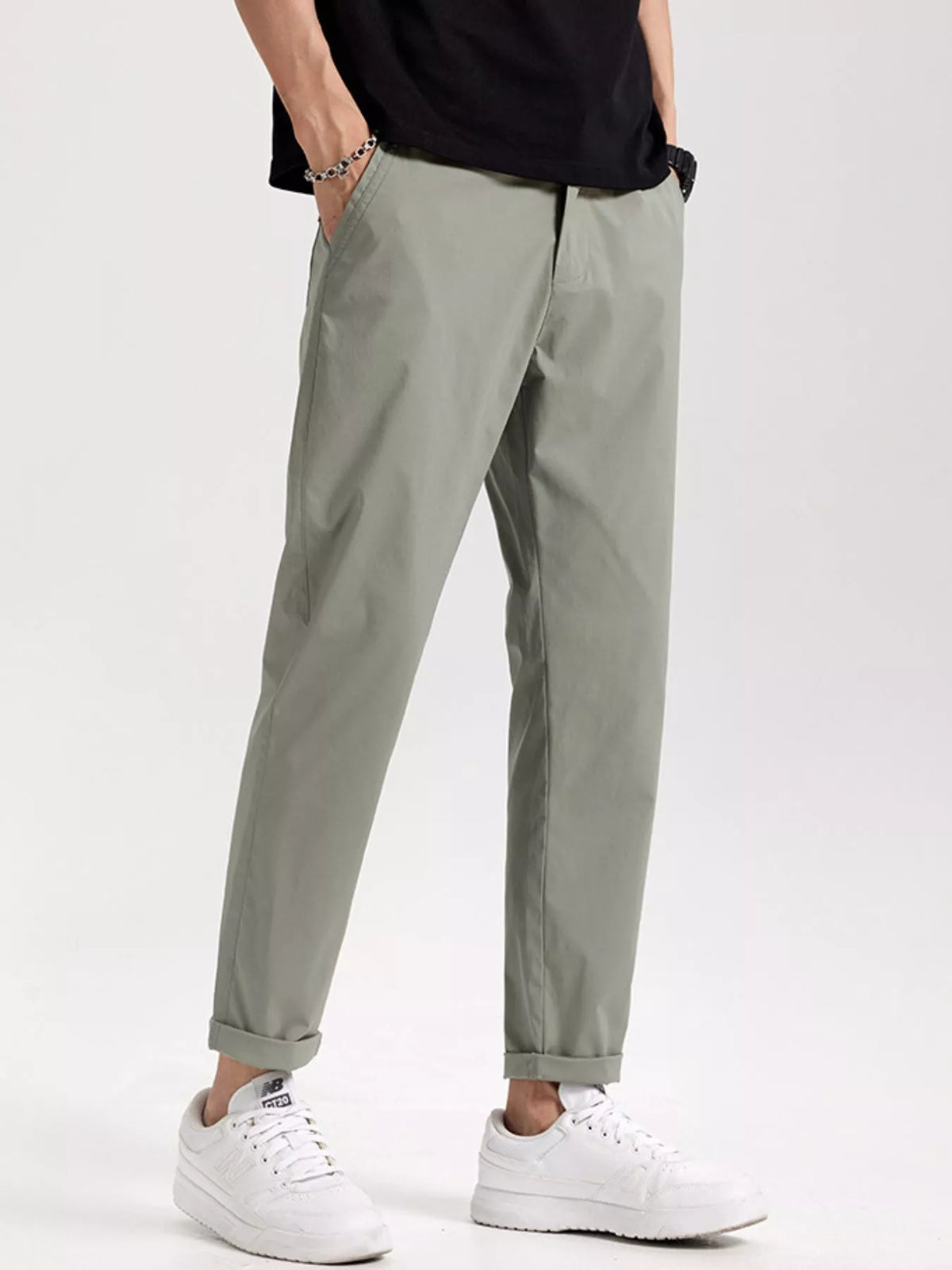 Men's Straight Leg Pants with Drawstring | Comfort Fit