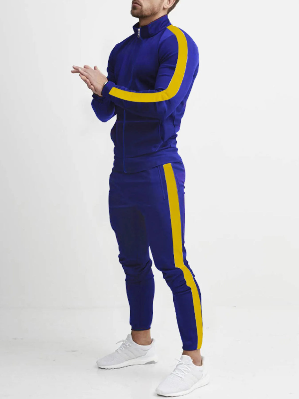 Plus Size Men’s Gym Outfit – Breathable Tracksuit for Running & Lounge Wear