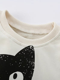 Kids Cat Sweatshirt - Cute Crewneck Pullover
