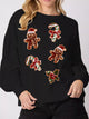 Sequined Gingerbread Christmas Sweater | Women's Holiday Top