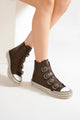 Beast Fashion Multi-Buckle Straps Studded Platform Sneakers Trandify Deal
