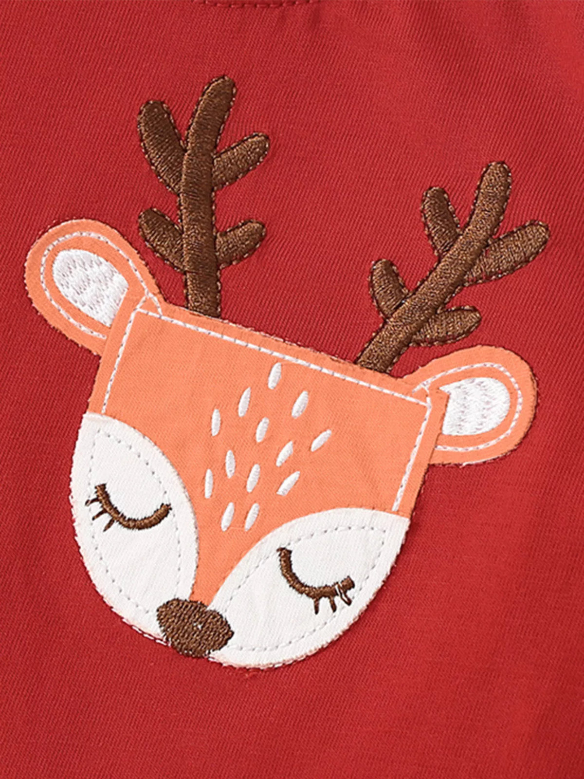 Kids Deer T-Shirt with Ruffle Trim