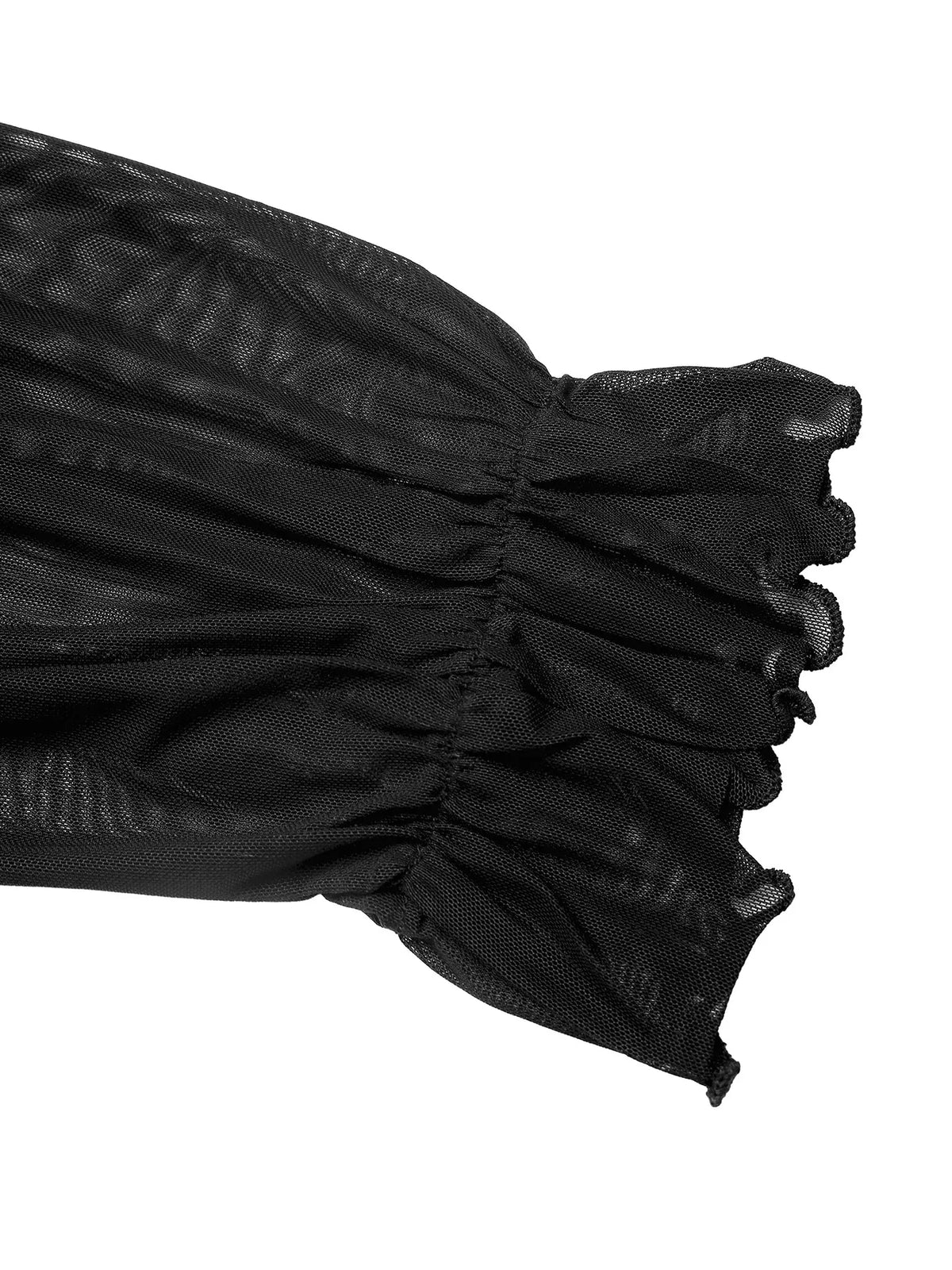 Sheer Cold Shoulder Bodysuit | Flounce Sleeve Top