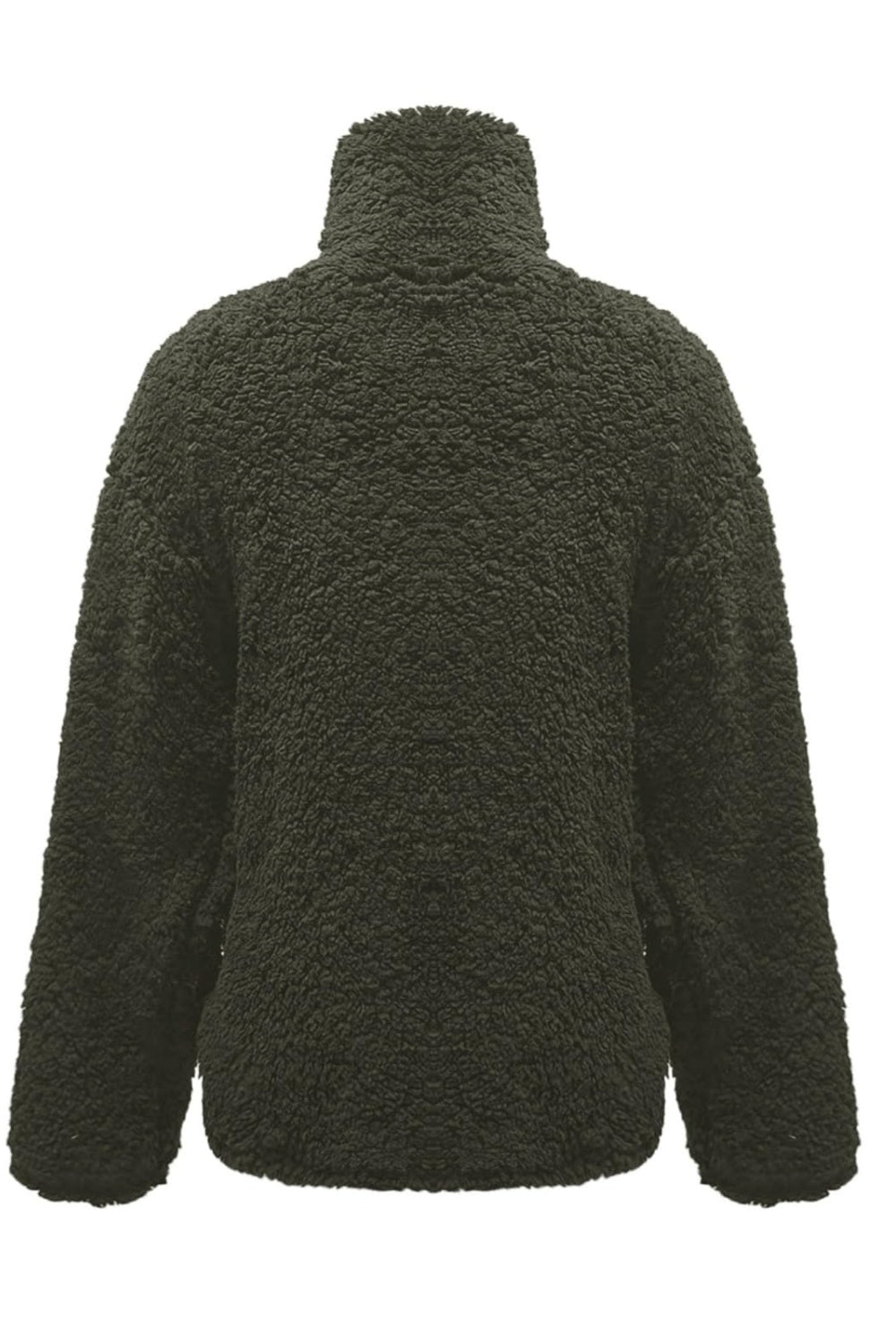 Fuzzy Turtleneck Long Sleeve Sweatshirt Trandify Deal