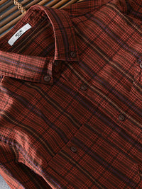 Men's Plus Size Plaid Flannel Shirt – Big & Tall Casual Button-Up for Fall & Winter
